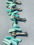 Glorious Vintage Native American Navajo Royston Turquoise Sterling Silver Squashblossom Necklace-Nativo Arts