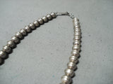 Signed Vintage Native American Navajo Turquoise Sterling Silver Squash Blossom Necklace Old-Nativo Arts