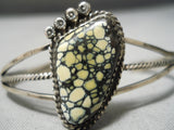 Exceptional Vintage Native American Navajo New Lander Turquoise Sterling Silver Bracelet-Nativo Arts
