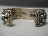 Museum Vintage Native American Navajo Easter Blue Turquoise Sterling Silver Bracelet Old-Nativo Arts