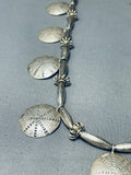 Absolutely Gorgeous Vintage Native American Navajo Sterling Silver Concho Necklace-Nativo Arts