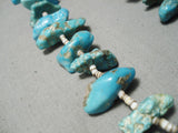 Stunning Vintage Native American Navajo Royston Turquoise Sterling Silver Necklace-Nativo Arts
