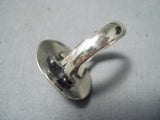 Wonderful Vintage Native American Navajo Cerrillos Turquoise Sterling Silver Ring Old-Nativo Arts