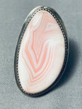 Cutest Native American Navajo Pink Conch Sterling Silver Ring-Nativo Arts