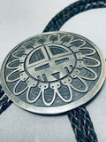 Extremely Important Vintage Native American Hopi Phillip Sekaquaptewa Sterling Silver Bolo Tie-Nativo Arts