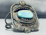 Native American Rainbow Patina Very Rare Vintage Navajo #8 Turquoise Sterling Silver Bracelet-Nativo Arts