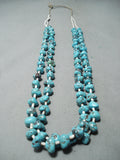 Stunning Vintage Native American Navajo Old Kingman Turquoise Necklace-Nativo Arts