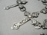 Exceptional Navajo Hand Tooled Cross Sterling Silver Native American Necklace-Nativo Arts
