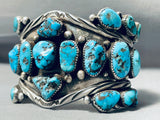 One Of The Most Unique Vintage Native American Navajo Turquoise Sterling Silver Bracelet-Nativo Arts