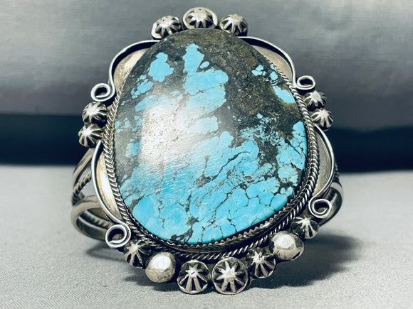 Important Benally Bros Vintage Native American Navajo Turquoise Sterling Silver Bracelet-Nativo Arts