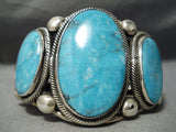 Best Vintage Native American Navajo Martinez Carico Lake Turquoise Sterling Silver Bracelet-Nativo Arts