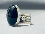 Authentic Ben Begaye Exquisite Native American Navajo Black Onyx Sterling Silver Ring-Nativo Arts