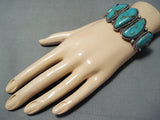 Gorgeous Nez Vintage Native American Navajo Royston Turquoise Sterling Silver Bracelet-Nativo Arts