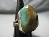 Native American Important Best Vintage Santo Domingo Ron Chavez Turquoise Sterling Silver Ring-Nativo Arts