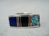 One Of The Best Vintage Native American Navajo Ray Tracey Turquoise Sterling Silver Ring-Nativo Arts
