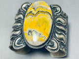 One Of The Most Unique Ever Native American Navajo Honeybee Jasper Sterling Silver Bracelet-Nativo Arts