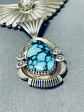 Important Godber Turquoise Vintage Native American Navajo Sterling Silver Necklace-Nativo Arts
