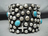 Noteworthy Native American Navajo Turquoise Sterling Silver Bracelet-Nativo Arts