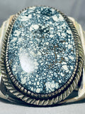 Best Native American Navajo New Lander Blue Turquoise Sterling Silver Bracelet- Wow-Nativo Arts