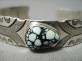 Vivid Vintage Native American Navajo Tortoise Turquoise Sterling Silver Bracelet-Nativo Arts