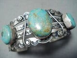 Breathtaking Native American Navajo Royston Turquoise Sterling Silver Bracelet-Nativo Arts