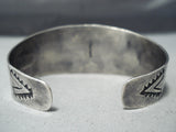 Early Huge Animal Vintage Native American Navajo Sterling Silver Bracelet Cuff Old-Nativo Arts