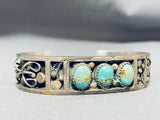John Begay Vintage Native American Navajo Royston Turquoise Sterling Silver Bracelet-Nativo Arts
