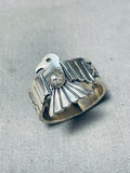 Precise Detailed Vintage Native American Navajo Sterling Silver Bird Ring-Nativo Arts