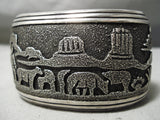 One Of The Most Rare Vintage Native American Navajo Thomas Singer Sterling Silver Bracelet-Nativo Arts