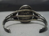 One Of The Best Vintage Native American Navajo #8 Turquoise Sterling Silver Bracelet Old-Nativo Arts