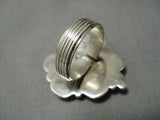 Native American Important Touchine Family Heart Of Lapis Sterling Silver Ring-Nativo Arts
