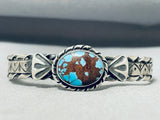 Kirby Nez Top Turquoise Mine Native American Navajo Sterling Silver Bracelet-Nativo Arts