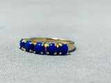 14 Gold Vintage Native American Navajo Domed Lapis Rare Ring-Nativo Arts