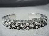 So Thick So Heavy Navajo Sterling Silver Native American Bracelet-Nativo Arts