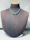 Authentic Thomas Singer Vintage Native American Navajo Turquoise Sterling Silver Necklace-Nativo Arts