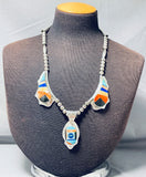 Best Frank Yazzie Vintage Native American Navajo Turquoise Sterling Silver Necklace-Nativo Arts