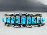 Thomas Tso (d.) Vintage Native American Navajo Turquoise Sterling Silver Bracelet-Nativo Arts