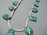 Marvelous Vintage Navajo Turquoise And Heishi Necklace Native American Old-Nativo Arts