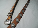 Native American Intricate Vintage Sterling Silver 383 Grams Concho Belt Old-Nativo Arts