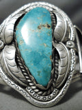 Important Huge Vintage Native American Navajo Apache Turquoise Sterling Silver Bracelet-Nativo Arts