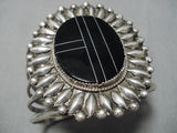 Stunning Vintage Navajo Sterling Silver Native American Inlay Bracelet-Nativo Arts