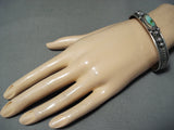 Important Artist Native American Navajo Royston Turquoise Sterling Silver Bracelet-Nativo Arts