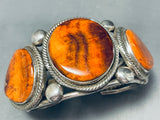 120 Gram Best Navajo Spiny Oyster Sterling Silver Heavy Bracelet Cuff-Nativo Arts