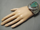 Quality Silver Work Vintage Native American Navajo Royston Turquoise Sterling Bracelet-Nativo Arts