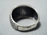 Intricate Spiderweb Turquoise Vintage Men's Native American Navajo Sterling Silver Ring-Nativo Arts