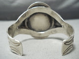 Early Vintage Native American Navajo Petrified Wood Sterling Silver Bracelet Old-Nativo Arts