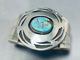 Whirlwind Vintage Native American Navajo #8 Turquoise Sterling Silver Bracelet-Nativo Arts