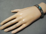 Important Albert Jake Vintage Native American Navajo Turquoise Sterling Silver Bracelet-Nativo Arts