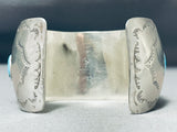 One Of The Most Detailed Vintage Native American Navajo Horse Turquoise Sterling Silver Bracelet-Nativo Arts