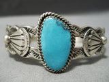 Astonishing Vintage Native American Navajo Carico Lake Turquoise Sterling Silver Bracelet-Nativo Arts